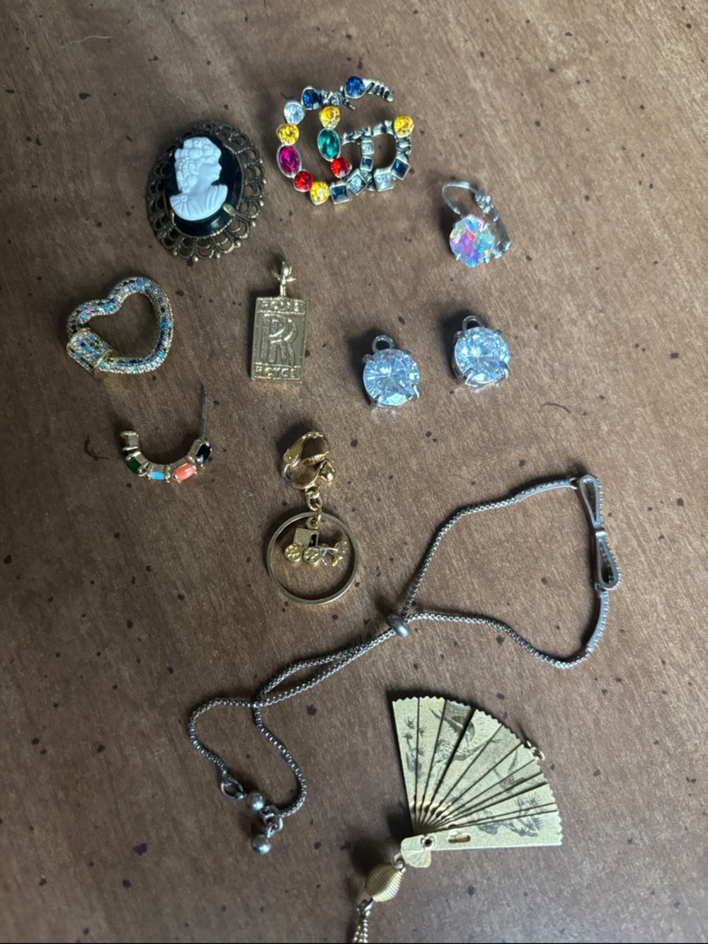 Mixed Costume Jewelry Lot — Multicolor & Gold Accent Pieces